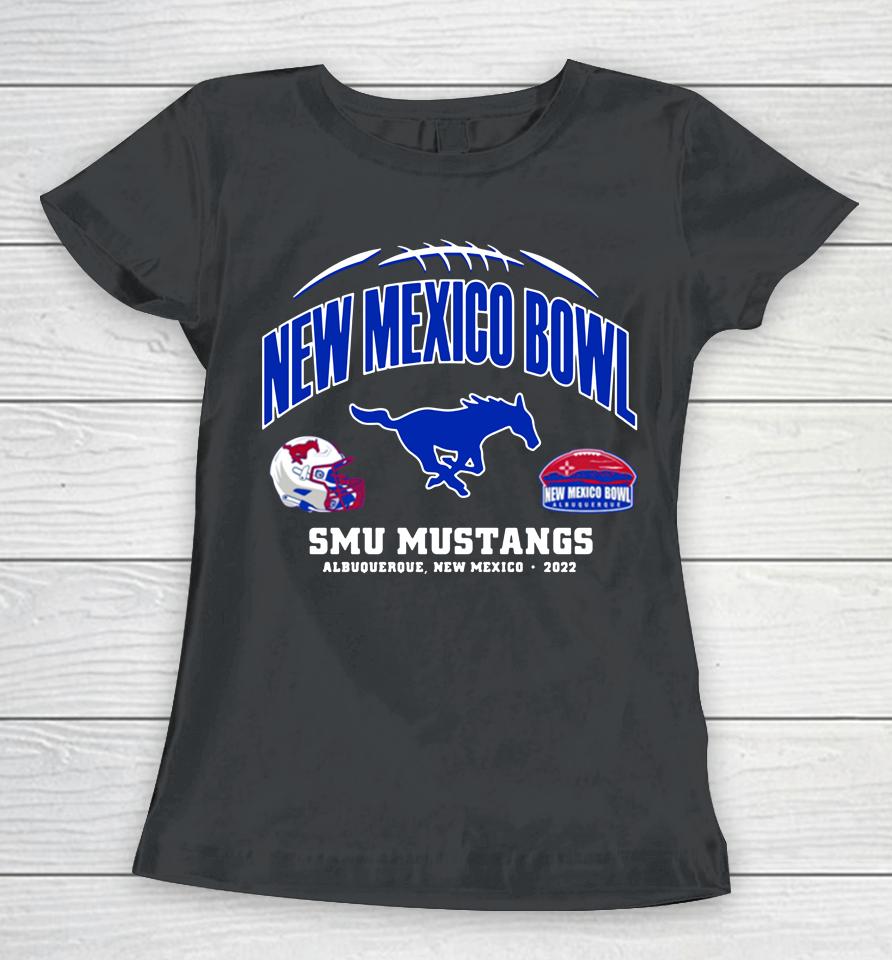 2022 New Mexico Bowl Smu Mustangs Red Women T-Shirt