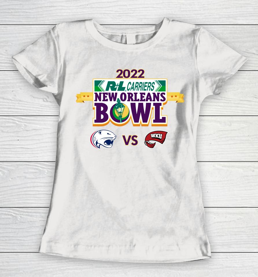 2022 New Orleans Bowl Shirt Western Ky Vs South Alabama Women T-Shirt