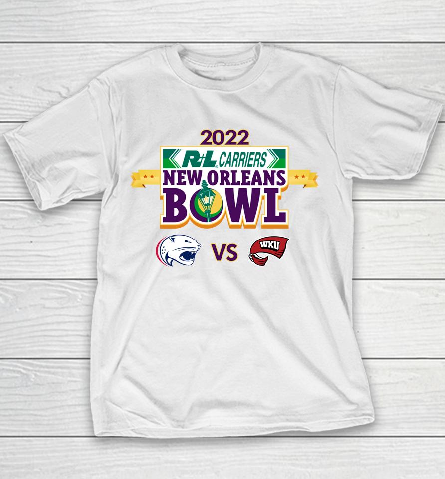 2022 New Orleans Bowl Shirt Western Ky Vs South Alabama Youth T-Shirt