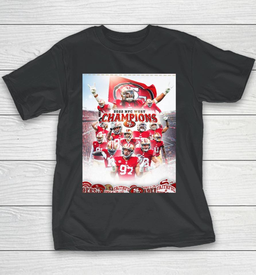 2022 Nfc West Champions San Francisco 49Ers Youth T-Shirt