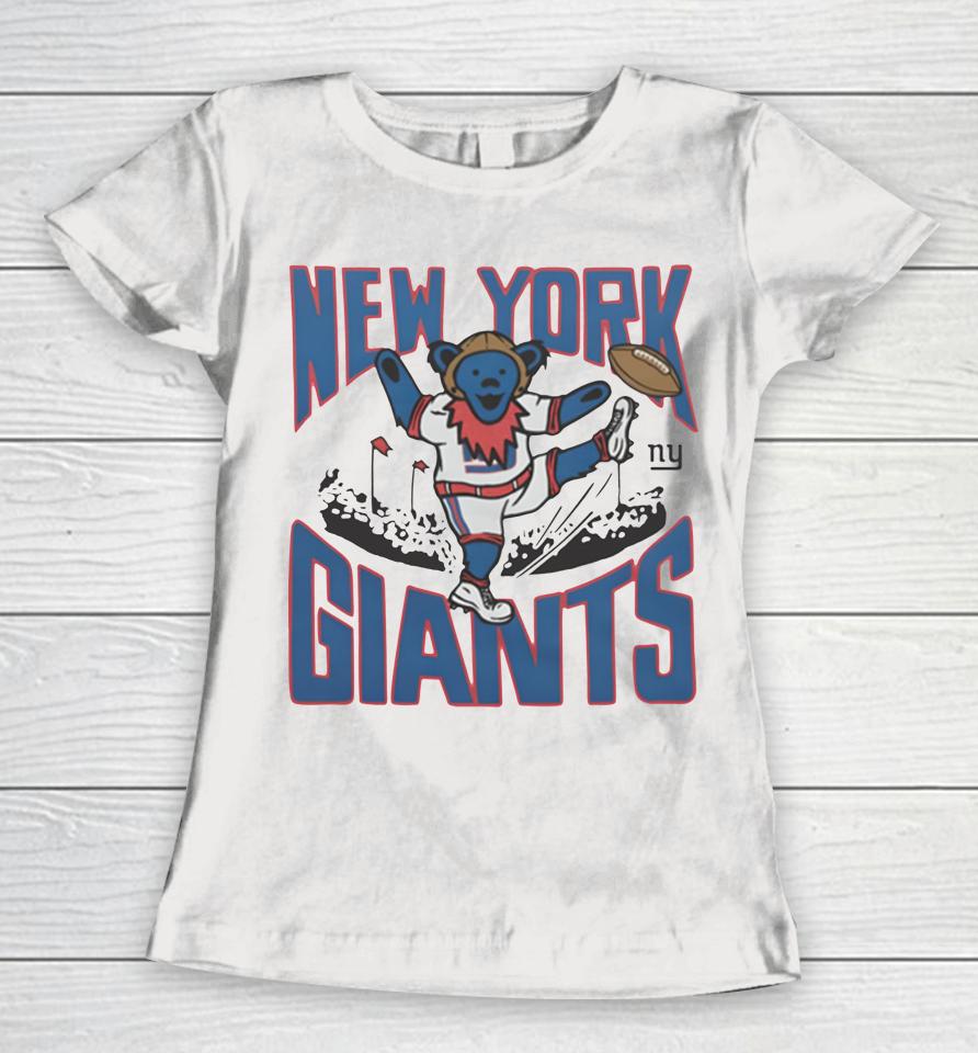 2022 Nfl X Grateful Dead X New York Giants Logo Women T-Shirt