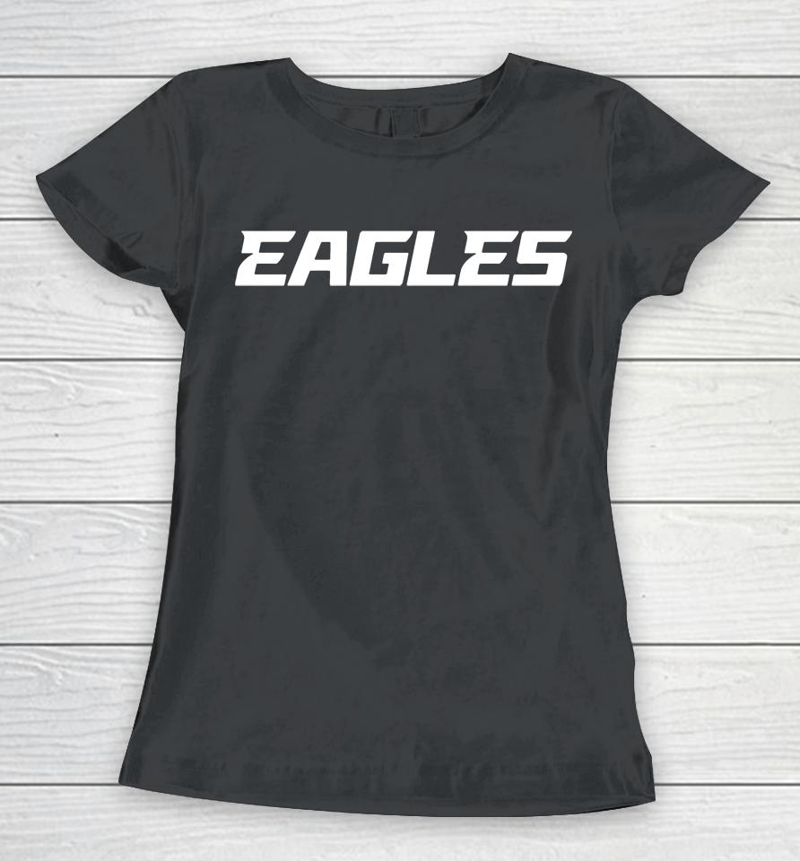 2022 Philadelphia Eagles Black Wordmark Fleece Women T-Shirt