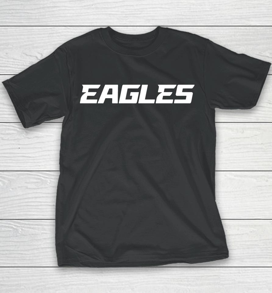 2022 Philadelphia Eagles Black Wordmark Fleece Youth T-Shirt
