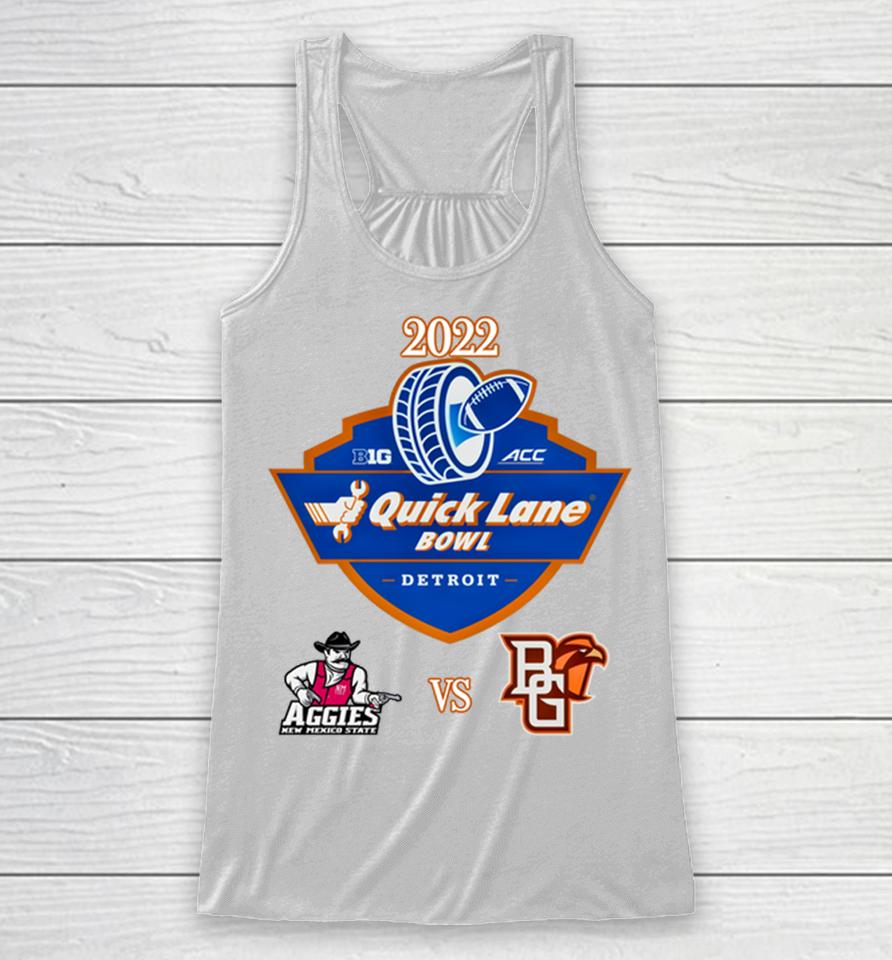 2022 Quick Lane Bowl Aggies Of New Mexico Vs Falcons Of Bowling Green Ohio Matchup Racerback Tank