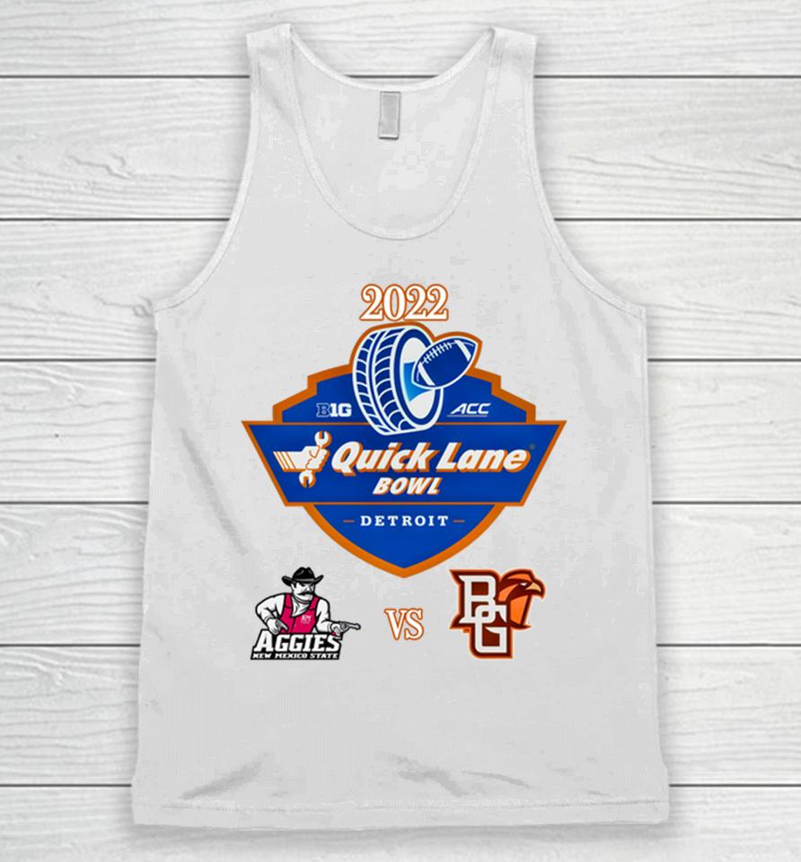 2022 Quick Lane Bowl Aggies Of New Mexico Vs Falcons Of Bowling Green Ohio Matchup Unisex Tank Top