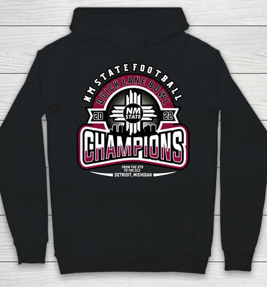 2022 Quick Lane Bowl Champions New Mexico State Hoodie