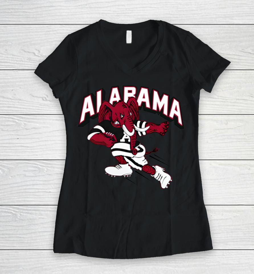 2022 Retro Alabama Football Women V-Neck T-Shirt