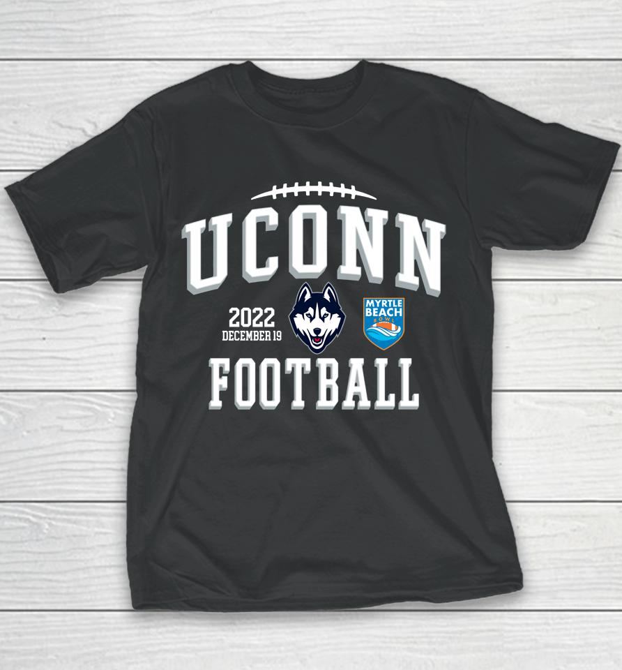 2022 Uconn Huskies Myrtle Beach Bowl Single Team Youth T-Shirt