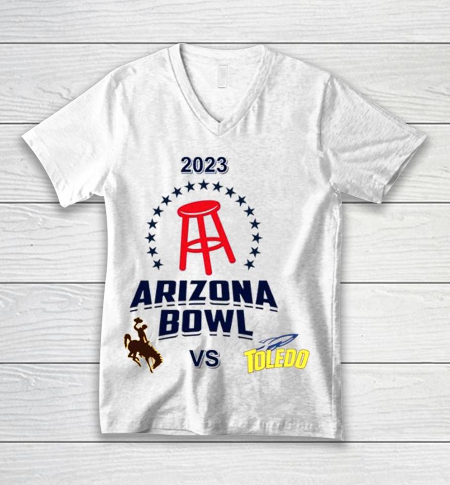 2023 Arizona Bowl Wyoming Cowboys Vs Toledo Rockets Matchup Unisex V-Neck T-Shirt