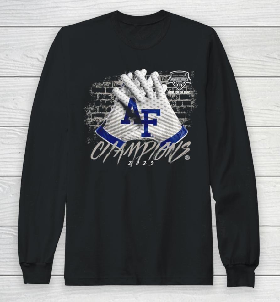 2023 Armed Forces Bowl Champions Air Force Falcons Football Graphic Long Sleeve T-Shirt