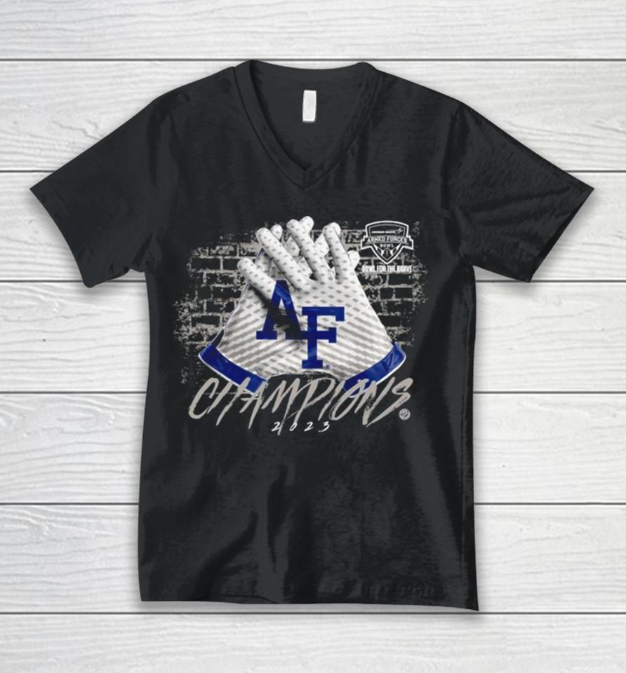 2023 Armed Forces Bowl Champions Air Force Falcons Football Graphic Unisex V-Neck T-Shirt
