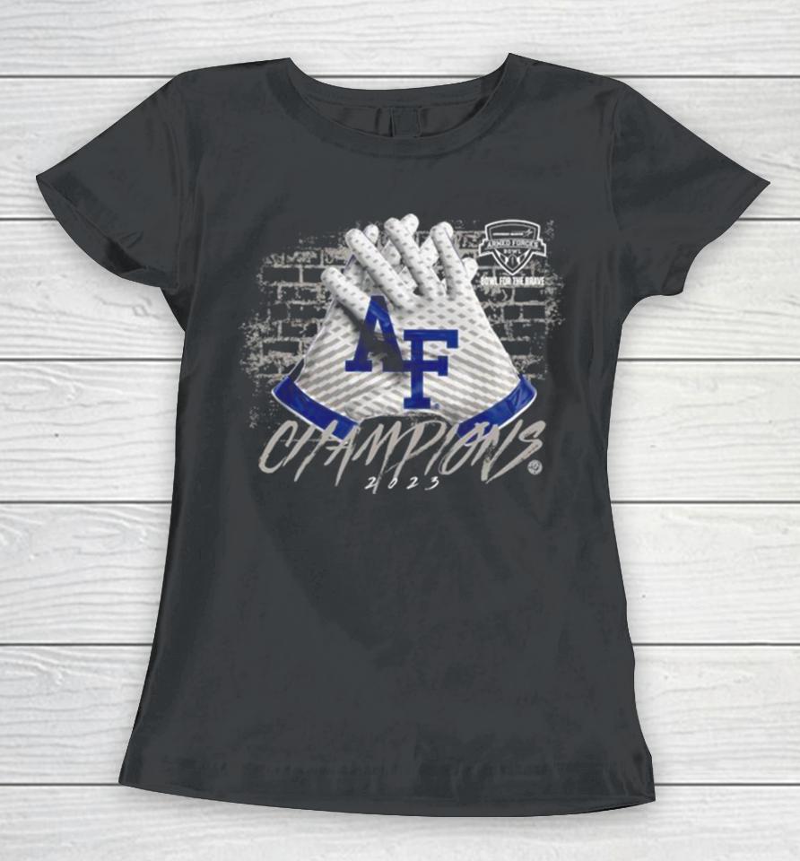 2023 Armed Forces Bowl Champions Air Force Falcons Football Graphic Women T-Shirt