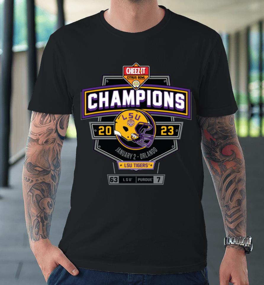 2023 Citrus Bowl Champions Score Lsu Tigers Premium T-Shirt