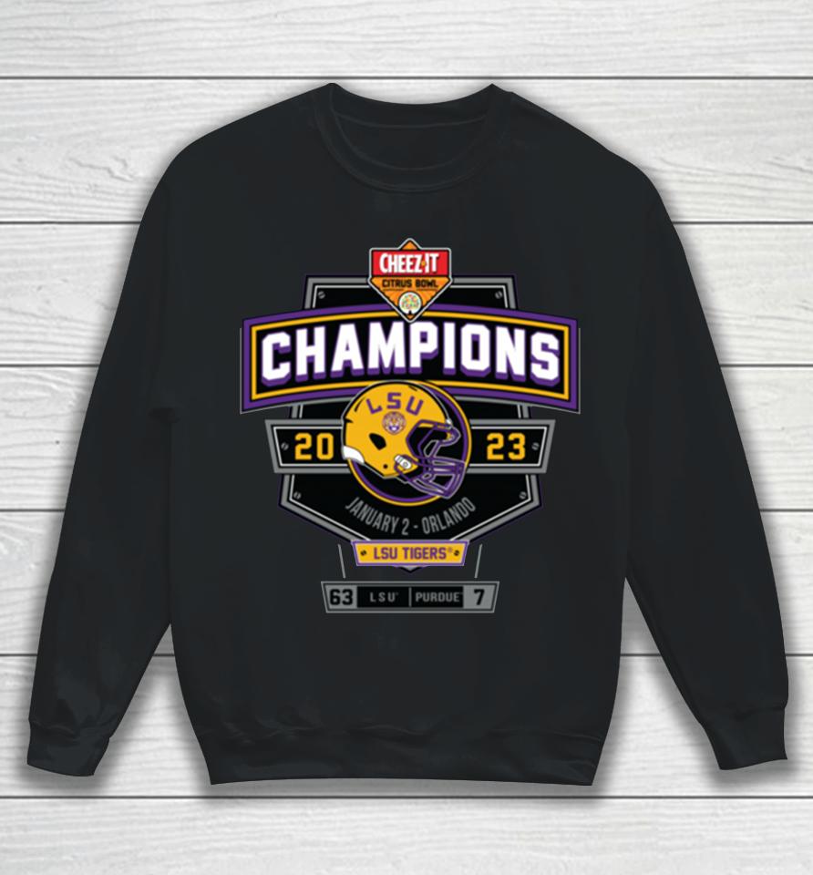2023 Citrus Bowl Champions Score Lsu Tigers Sweatshirt
