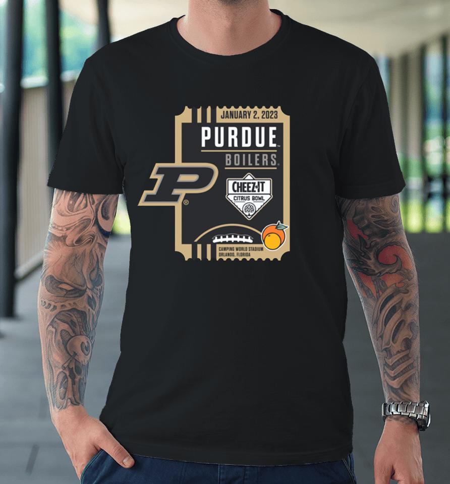 2023 Citrus Bowl Purdue Boilers Black Premium T-Shirt