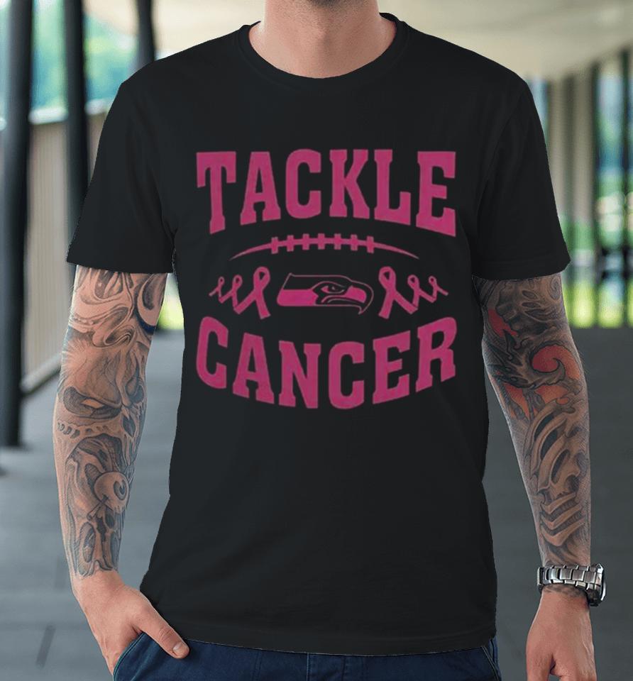 2023 Football Seattle Seahawks Tackle Breast Cancer Premium T-Shirt