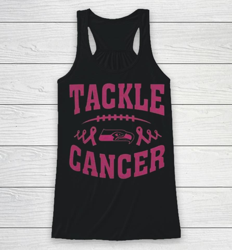 2023 Football Seattle Seahawks Tackle Breast Cancer Racerback Tank