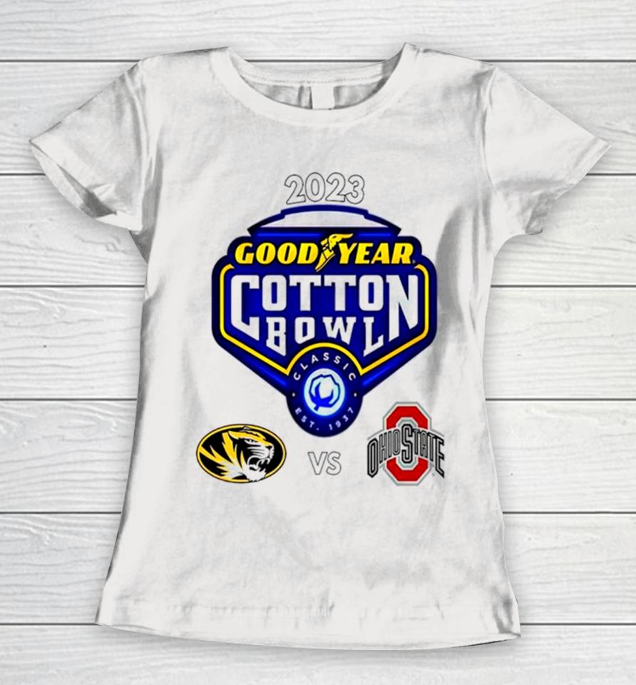 2023 Good Year Bowl Classic Est 1937 Missouri Tiger Vs Ohio State Women T-Shirt