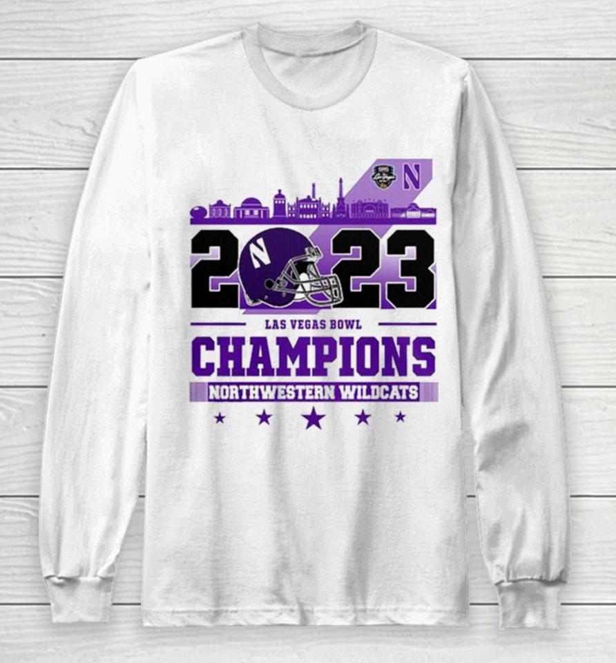 2023 Las Vegas Bowl Northwestern Wildcats Long Sleeve T-Shirt