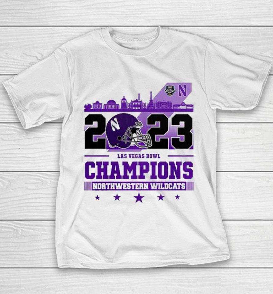 2023 Las Vegas Bowl Northwestern Wildcats Youth T-Shirt