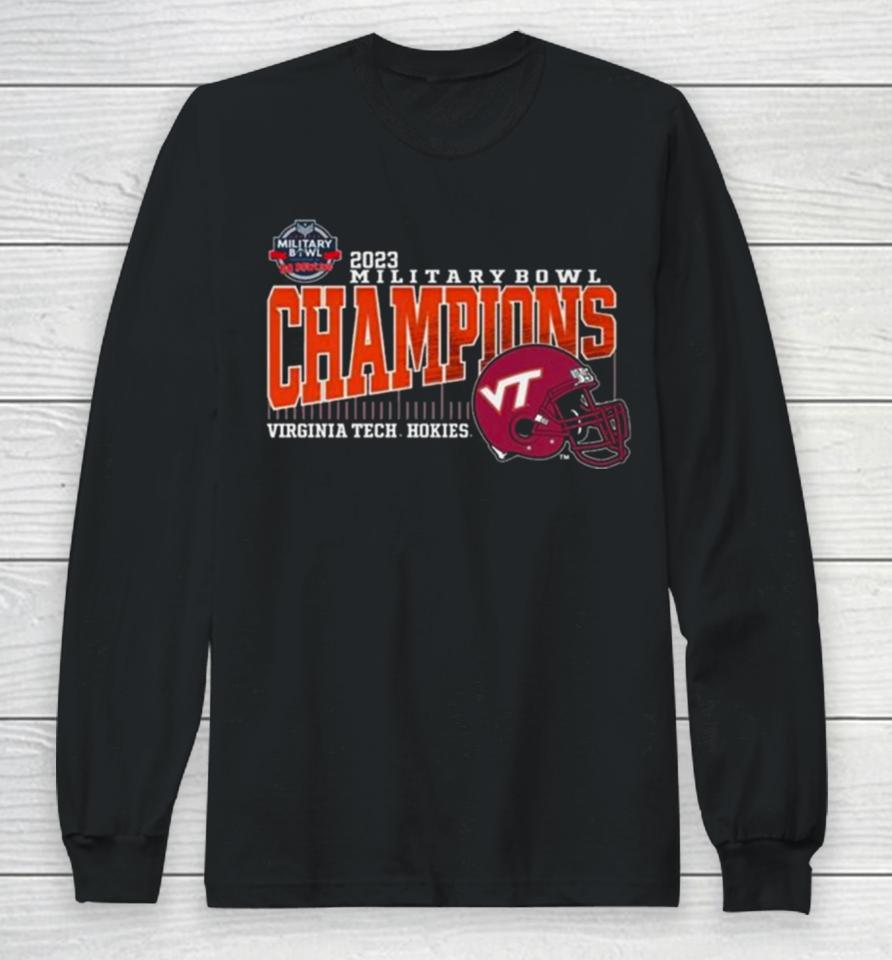 2023 Military Bowl Champions Virginia Tech Hokies Long Sleeve T-Shirt