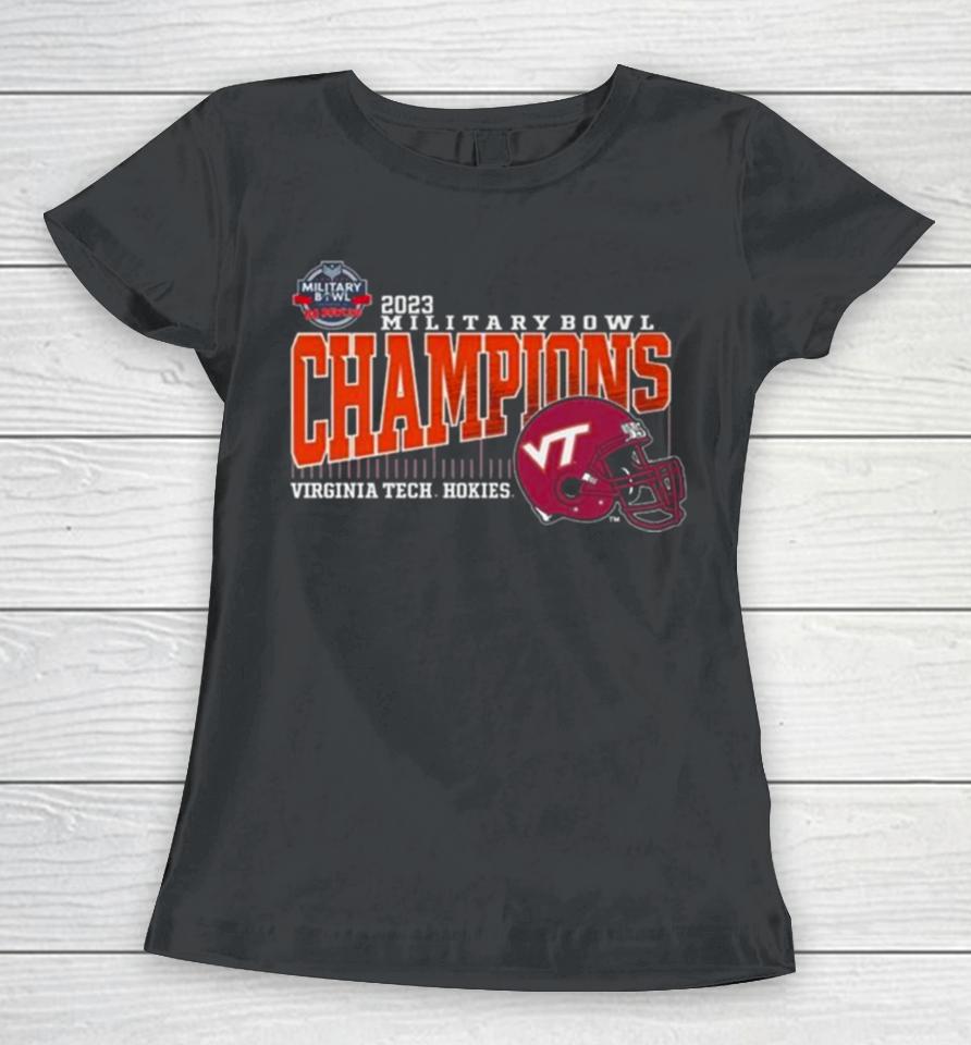 2023 Military Bowl Champions Virginia Tech Hokies Women T-Shirt