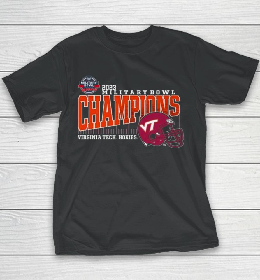 2023 Military Bowl Champions Virginia Tech Hokies Youth T-Shirt