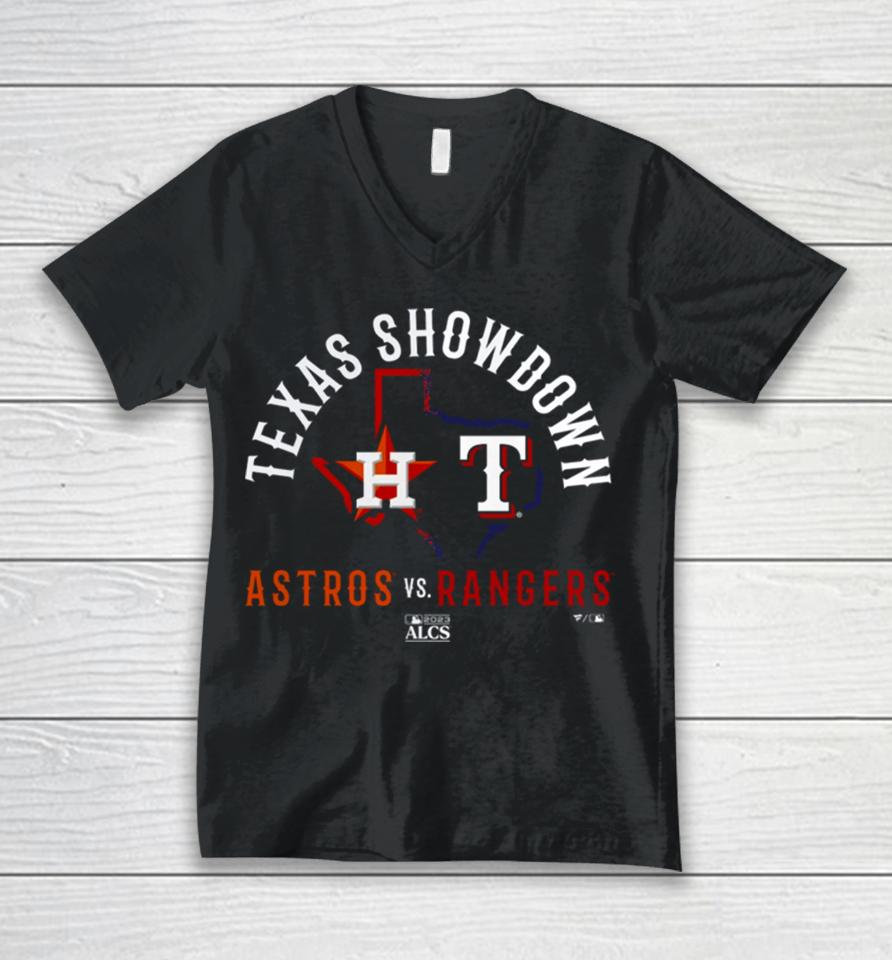 2023 Mlb Playoffs Alcs Houston Astros Vs Texas Rangers Unisex V-Neck T-Shirt