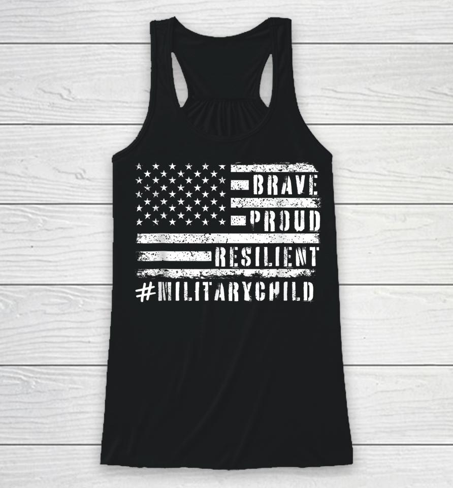 2023 Month Military Kids Military Child Adult Purple Up Racerback Tank