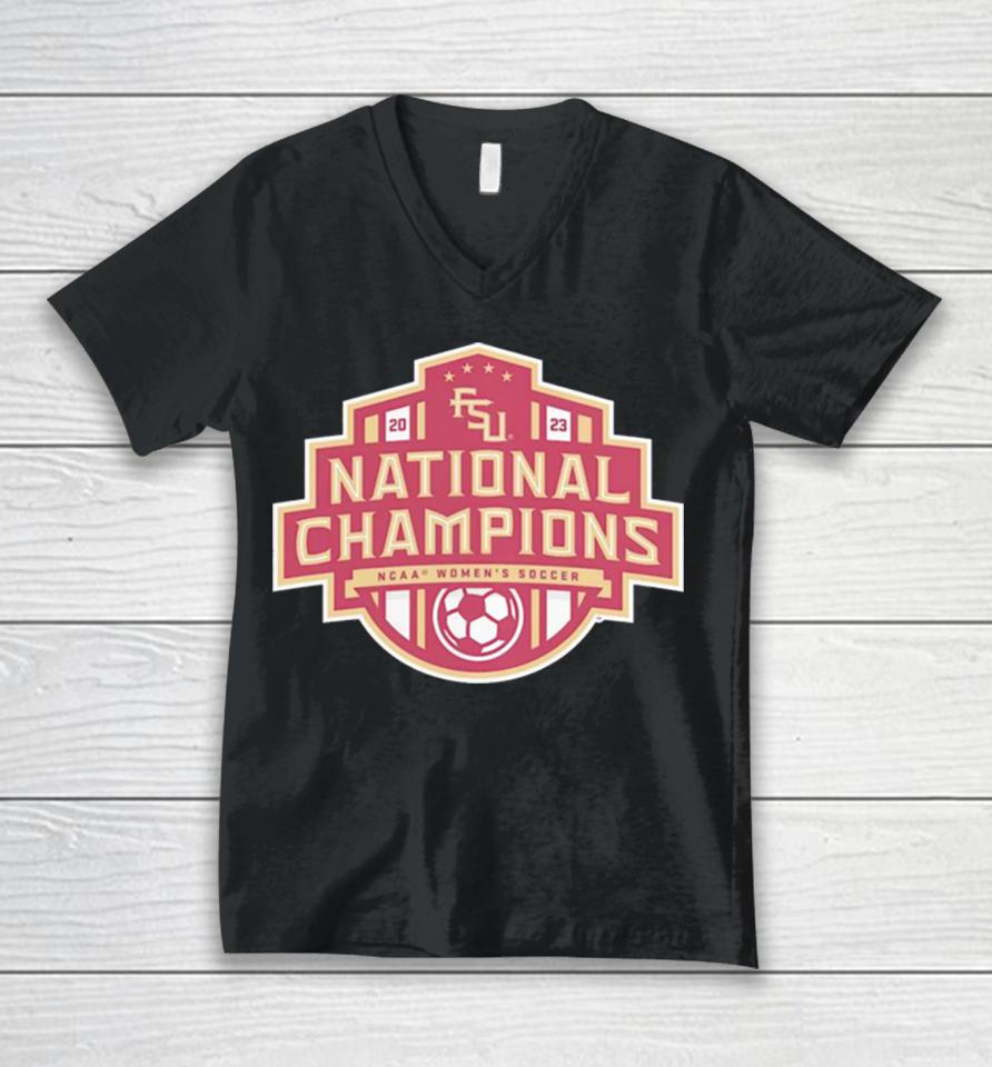 2023 Ncaa D1 Women’s Soccer National Champions Florida State Seminoles Unisex V-Neck T-Shirt