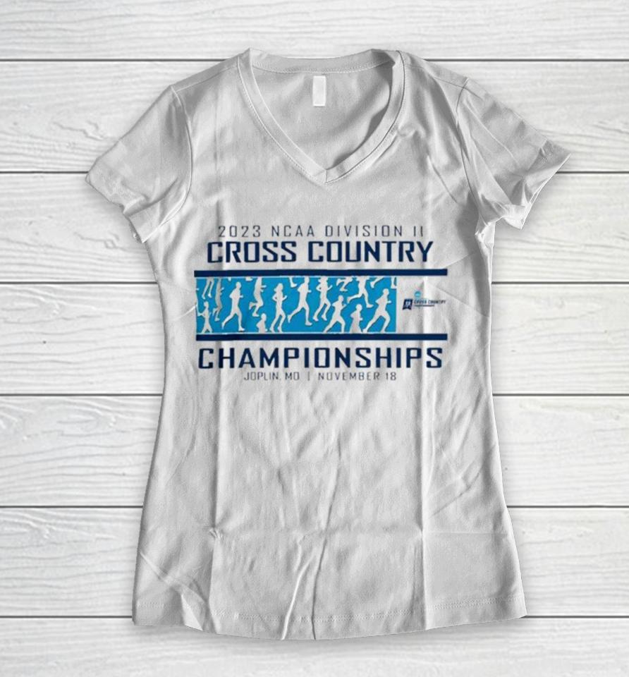 2023 Ncaa Division Ii Cross Country Championships Joplin Mo November 18 T Women V-Neck T-Shirt