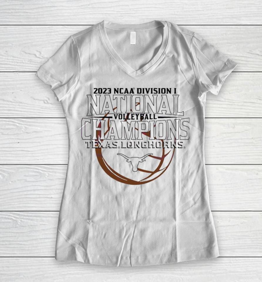 2023 Ncaa Division National Champions Texas Longhorn Volleyball Women V-Neck T-Shirt