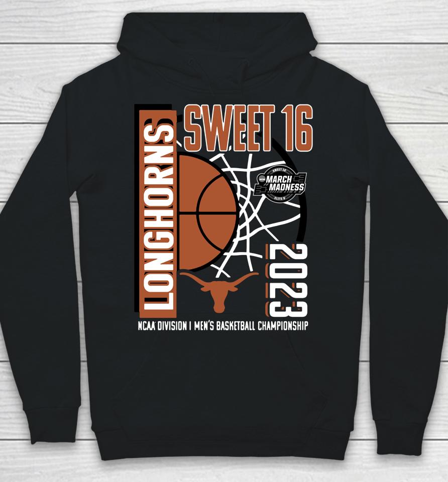2023 Ncaa Texas Longhorns Fanatics Branded Men's Basketball Tournament March Madness Sweet 16 Hoodie