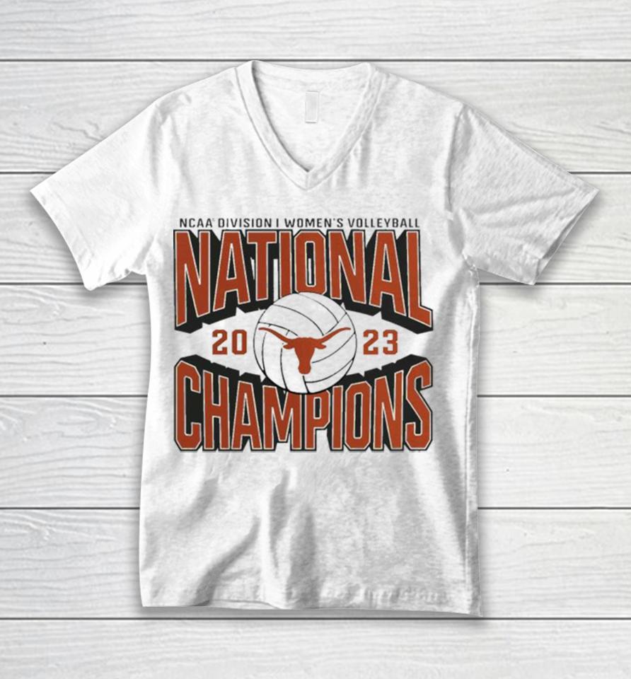 2023 Ncaa Women’s Volleyball National Champions Texas Longhorns Unisex V-Neck T-Shirt