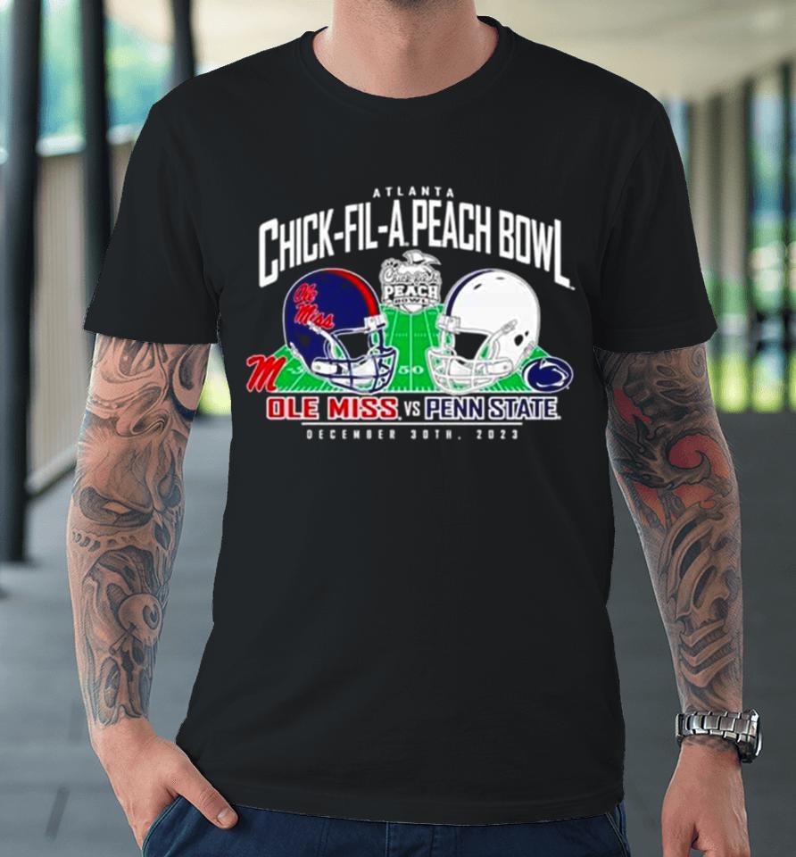 2023 Peach Bowl Matchup Ole Miss Rebels Vs Penn State Nittany Lions Premium T-Shirt
