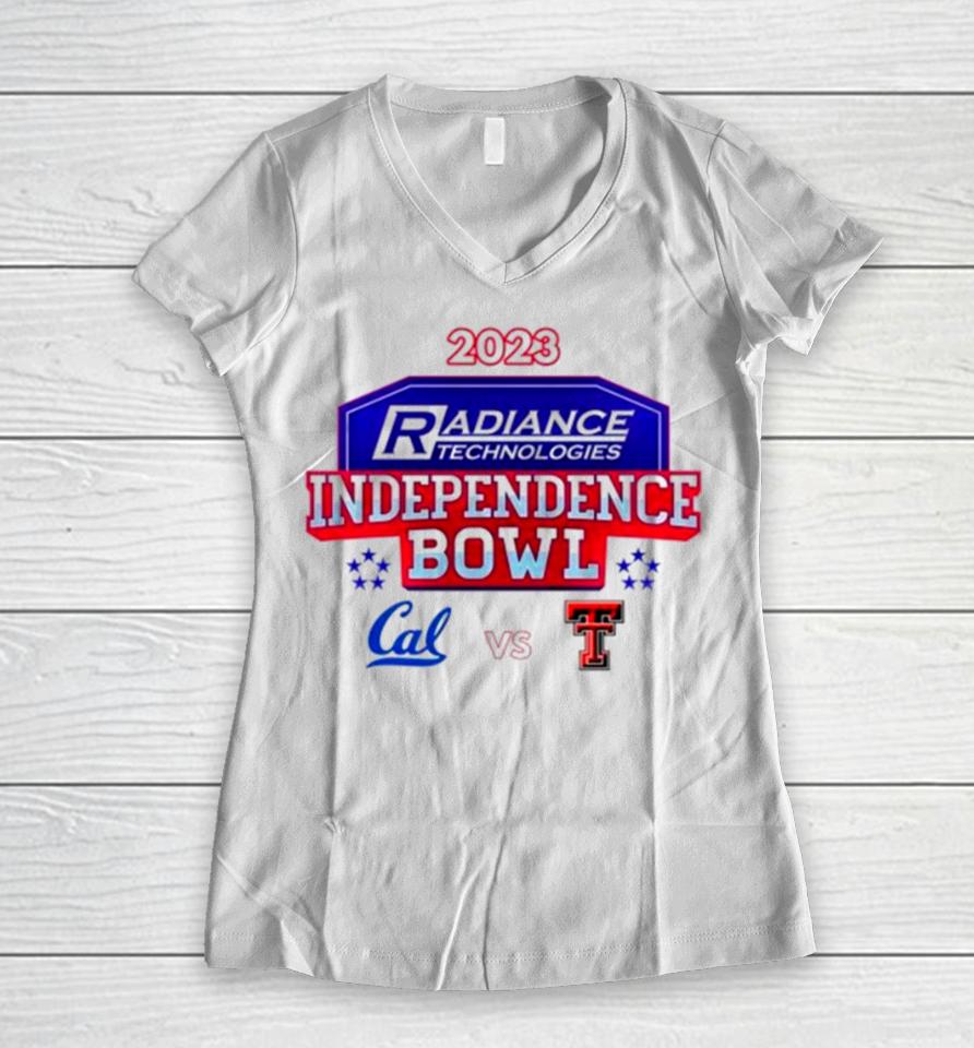 2023 Radiance Technologies Independence Bowl California Vs Texas Tech Women V-Neck T-Shirt