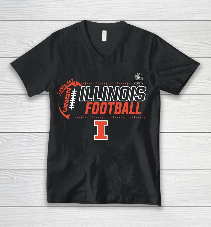 2023 Reliaquest Bowl Illinois Fighting Illini Unisex V-Neck T-Shirt