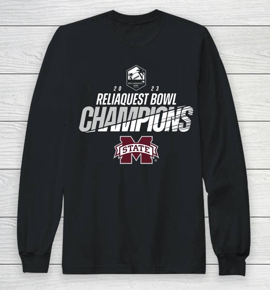 2023 Reliaquest Bowl Mississippi State Champion Long Sleeve T-Shirt