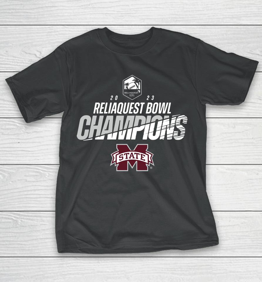 2023 Reliaquest Bowl Mississippi State Champion T-Shirt