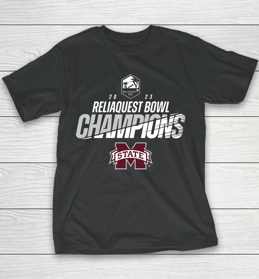 2023 Reliaquest Bowl Mississippi State Champion Youth T-Shirt