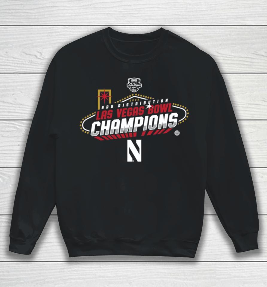 2023 Srs Distribution Las Vegas Bowl Northwestern Wildcats Champions Sweatshirt
