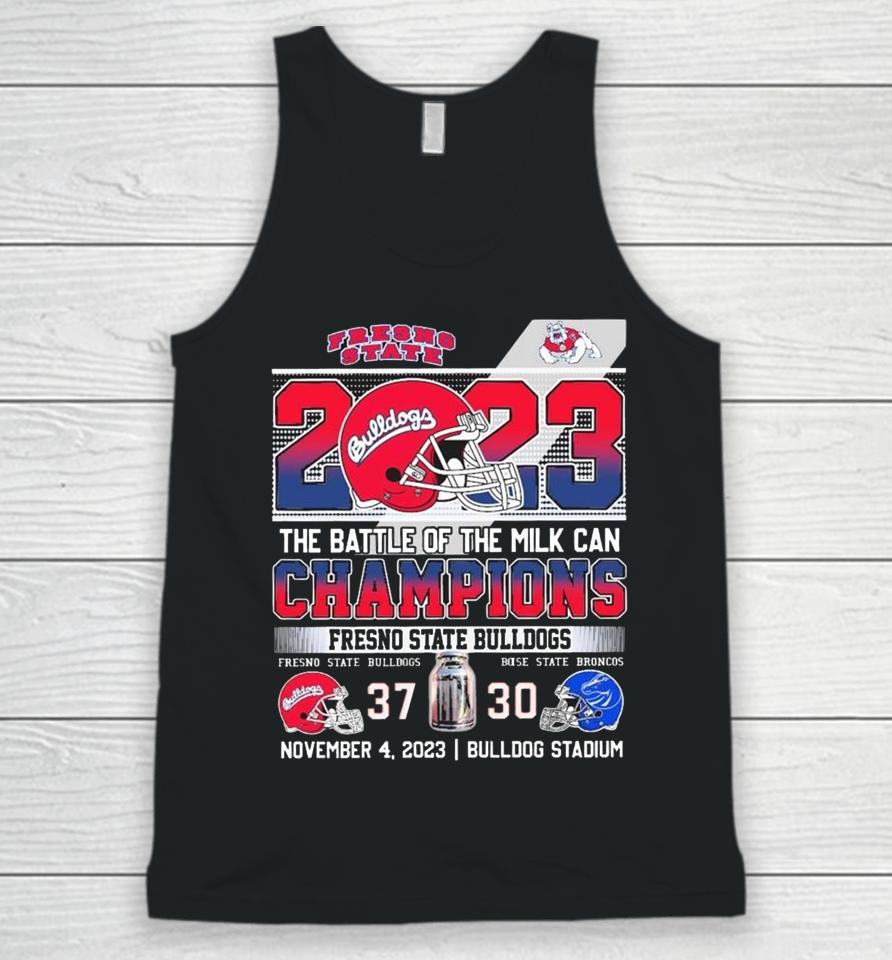 2023 The Battle Of The Milk Can Champions Fresno State Bulldogs 37-20 Boise State Unisex Tank Top