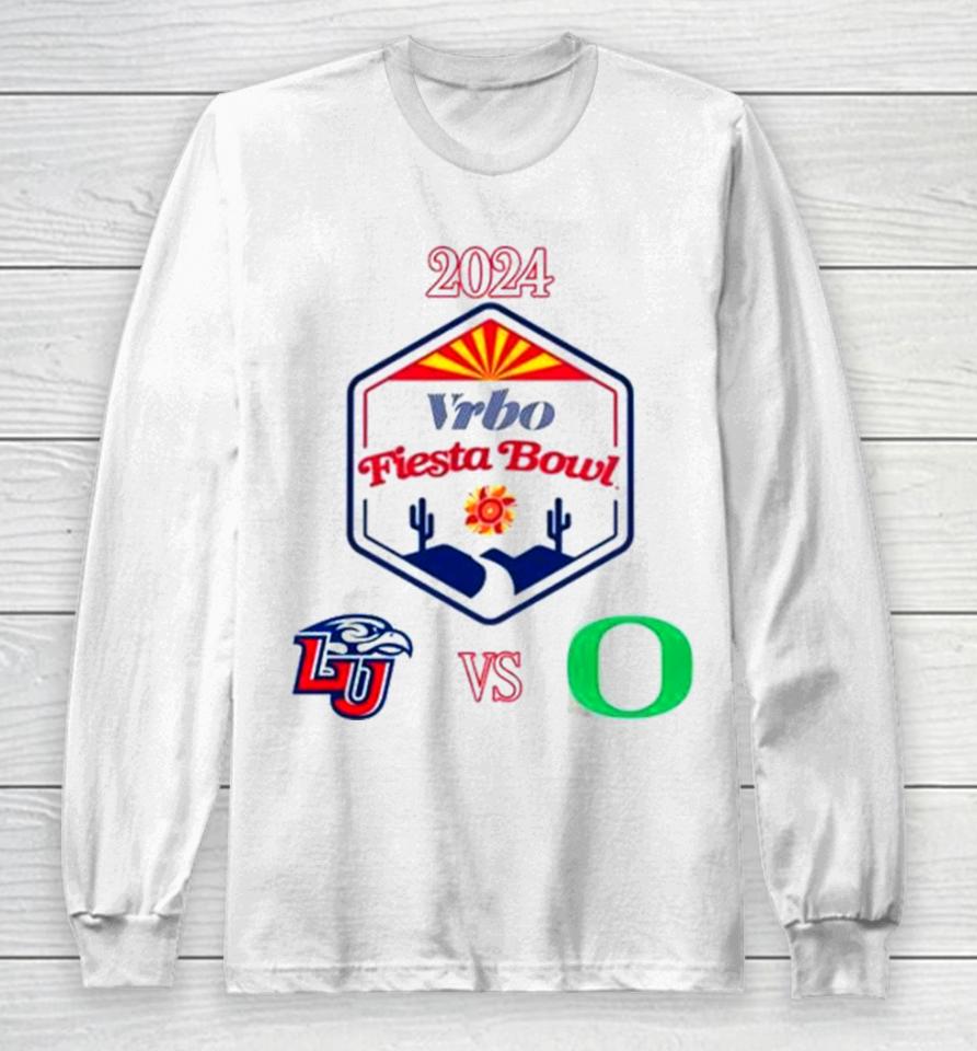 2023 Vrbo Fiesta Bowl Liberty Flames Vs Oregon Ducks Matchup Long Sleeve T-Shirt
