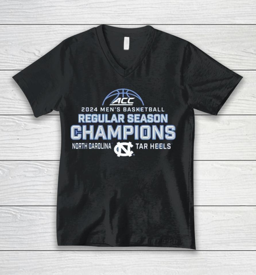 2024 Acc Men’s Basketball Regular Season Champions North Carolina Tar Heels Unisex V-Neck T-Shirt