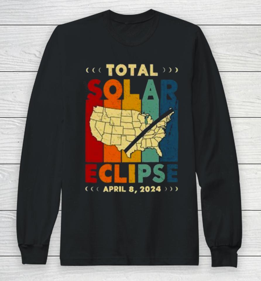 2024 America Path Of Totality April 8Th 2024 Total Solar Eclipse Matching Family Long Sleeve T-Shirt