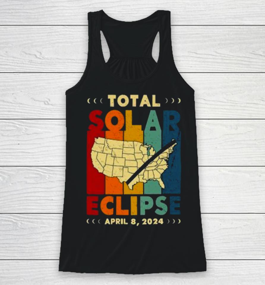 2024 America Path Of Totality April 8Th 2024 Total Solar Eclipse Matching Family Racerback Tank