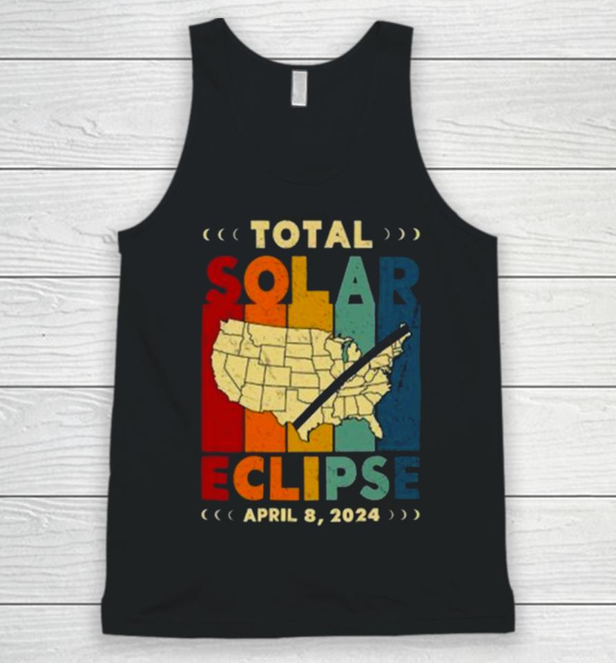 2024 America Path Of Totality April 8Th 2024 Total Solar Eclipse Matching Family Unisex Tank Top