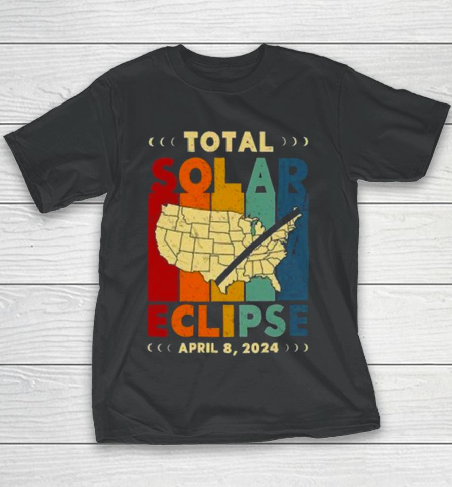 2024 America Path Of Totality April 8Th 2024 Total Solar Eclipse Matching Family Youth T-Shirt