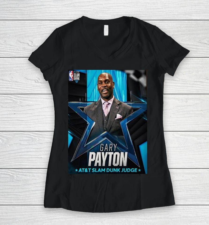 2024 At And T Slam Dunk Judge Is Gary Payton Women V-Neck T-Shirt