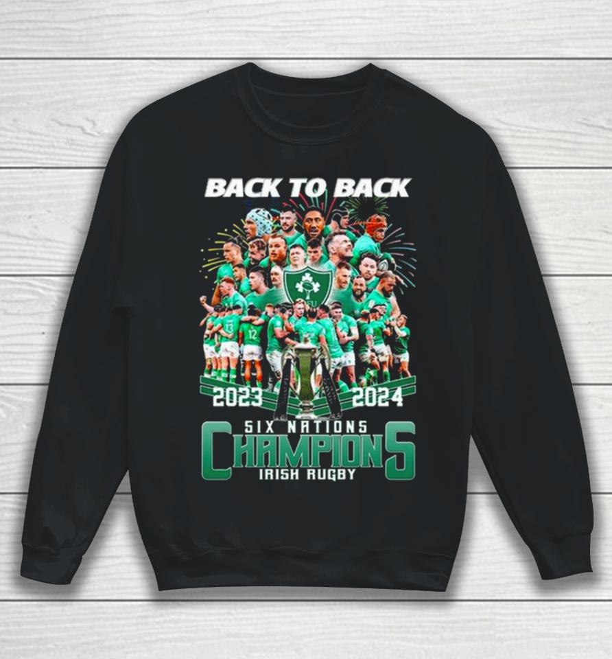 2024 Back To Back Six Nations Champions Irish Rugby Sweatshirt